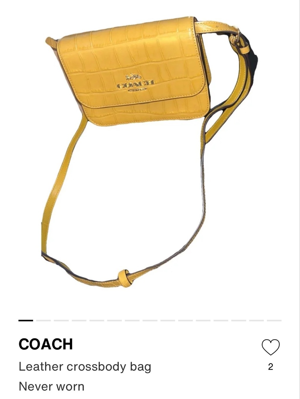 Brand new Coach mustard camera bag